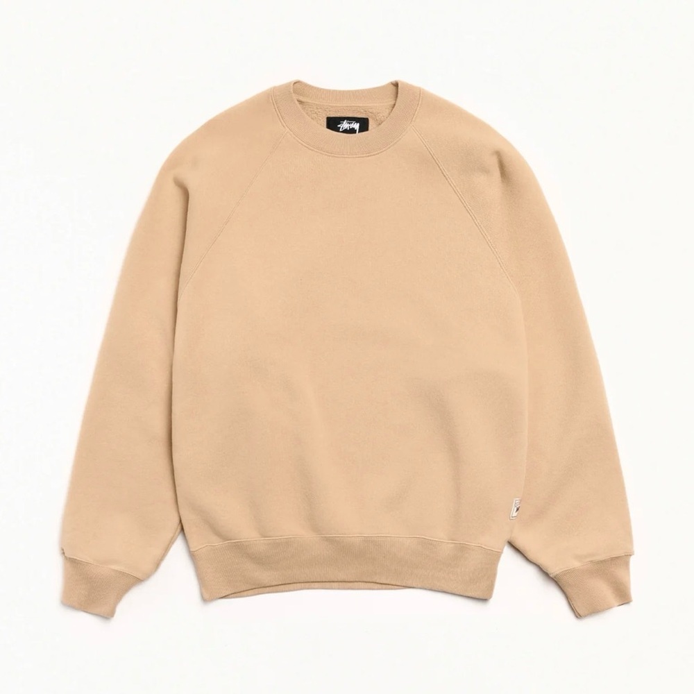 New With Tags Men's Stüssy Relaxed Crew Sweatshirt Size Medium Khaki